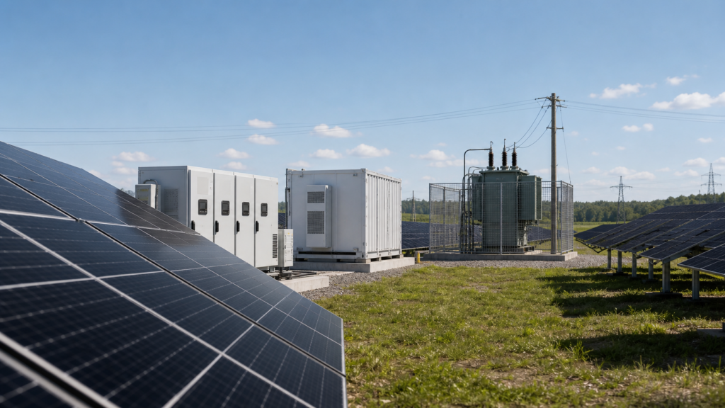 KI-generiertes Detailmotiv zum Fachbeitrag „Solarspitzengesetz: Der Abschied von der unbegrenzten Einspeiselogik“.