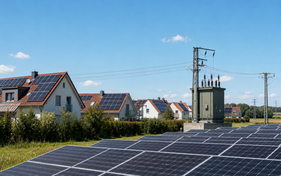 KI-generiertes redaktionelles Symbolbild zum Fachbeitrag „Solarspitzengesetz: Der Abschied von der unbegrenzten Einspeiselogik“.