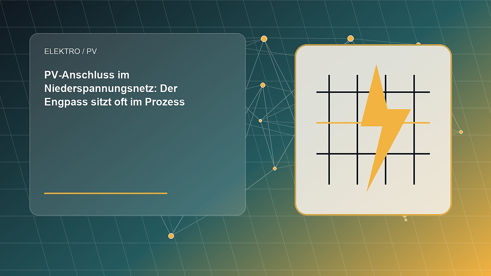 Redaktionelle Illustration zum Fachbeitrag: PV-Anschluss im Niederspannungsnetz: Der Engpass sitzt oft im Prozess