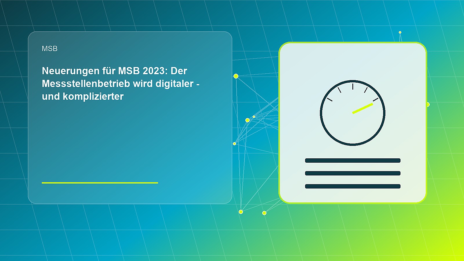 Redaktionelle Illustration zum Fachbeitrag: Neuerungen für MSB 2023: Der Messstellenbetrieb wird digitaler - und komplizierter