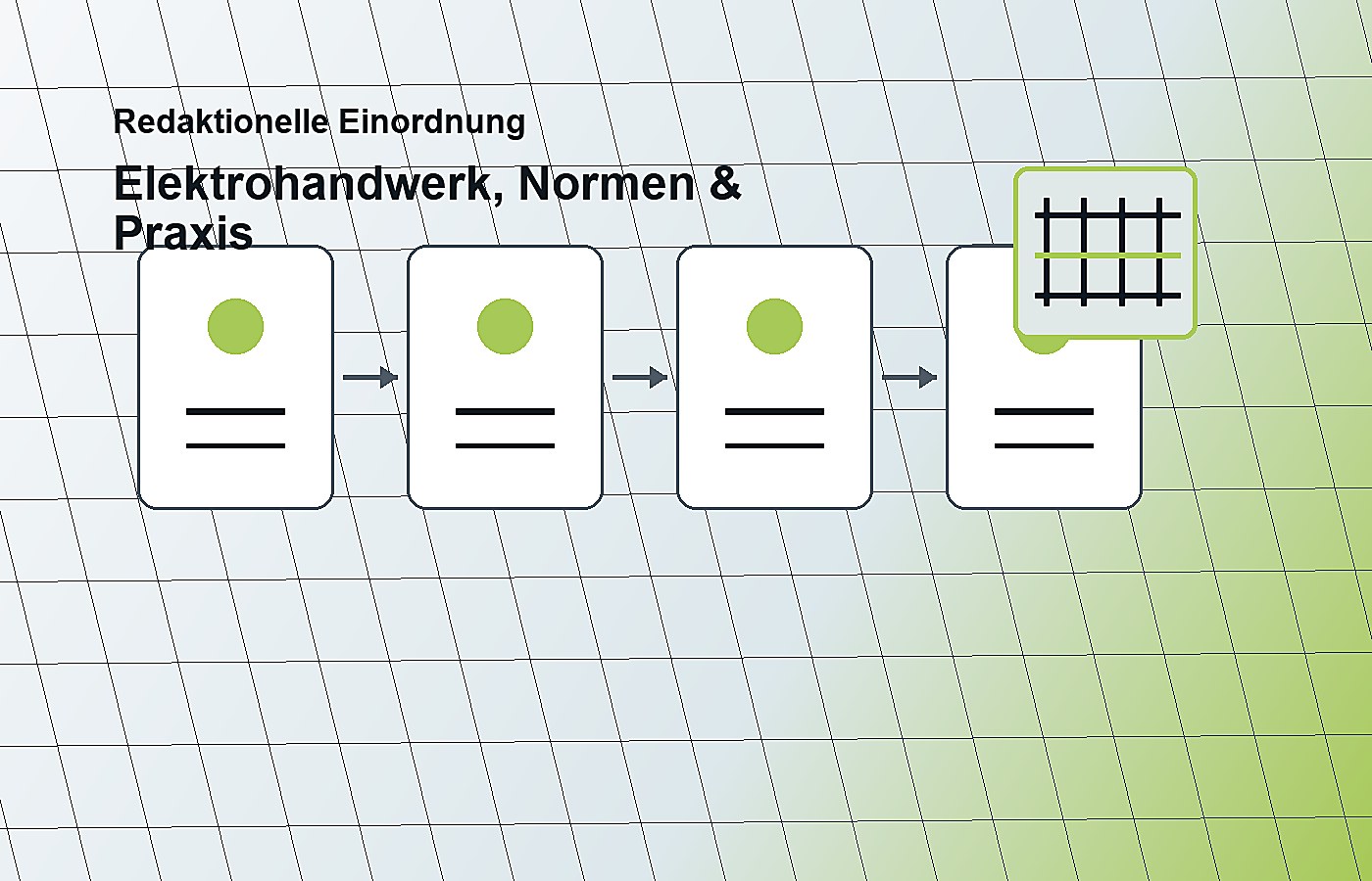 Vertiefende Illustration zum Thema Elektrohandwerk, Normen & Praxis