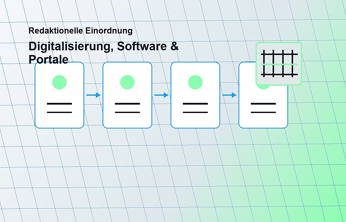 Vertiefende Illustration zum Thema Digitalisierung, Software & Portale