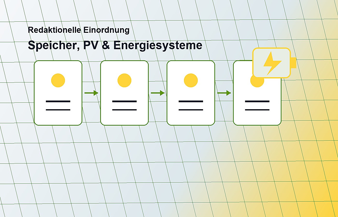 Vertiefende Illustration zum Thema Speicher, PV & Energiesysteme
