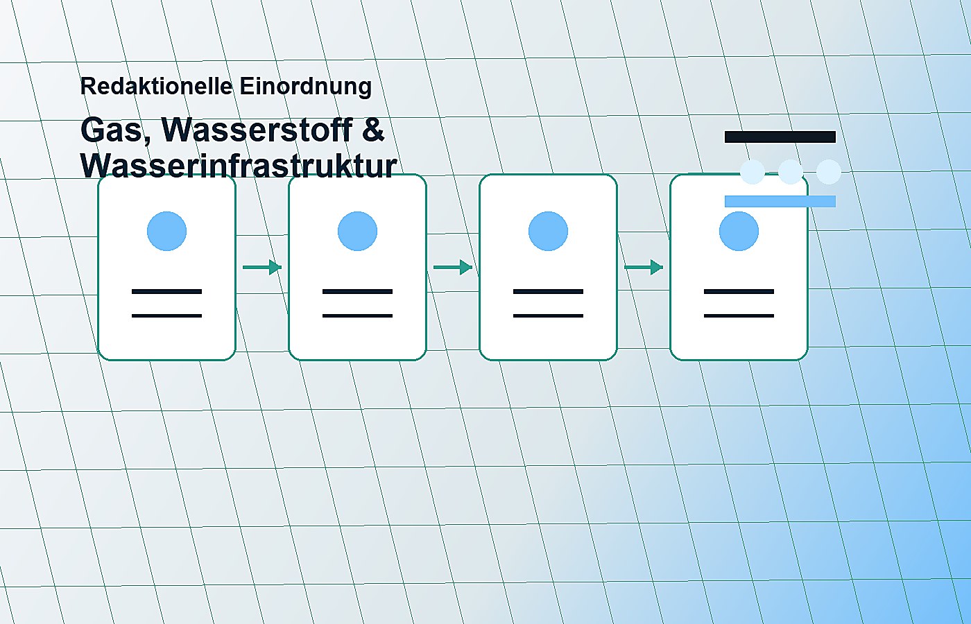 Vertiefende Illustration zum Thema Gas, Wasserstoff & Wasserinfrastruktur